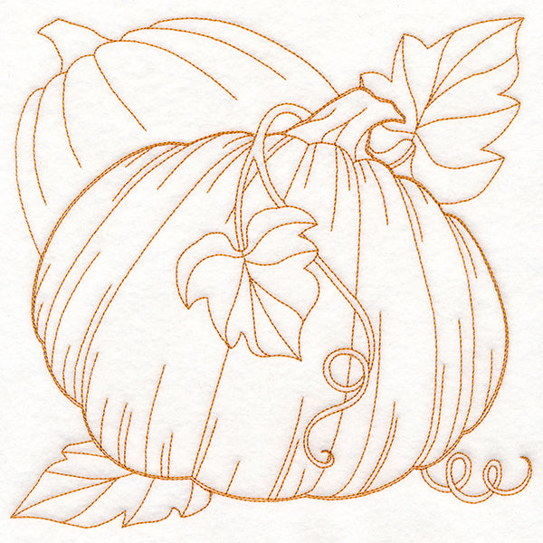 Autumn Bounty Quilting Square - Pumpkins (Double Run)