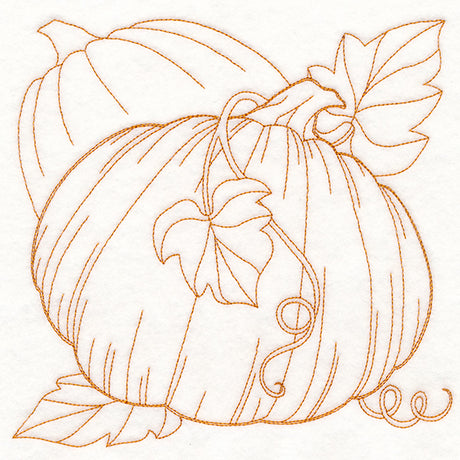 Autumn Bounty Quilting Square - Pumpkins (Double Run)