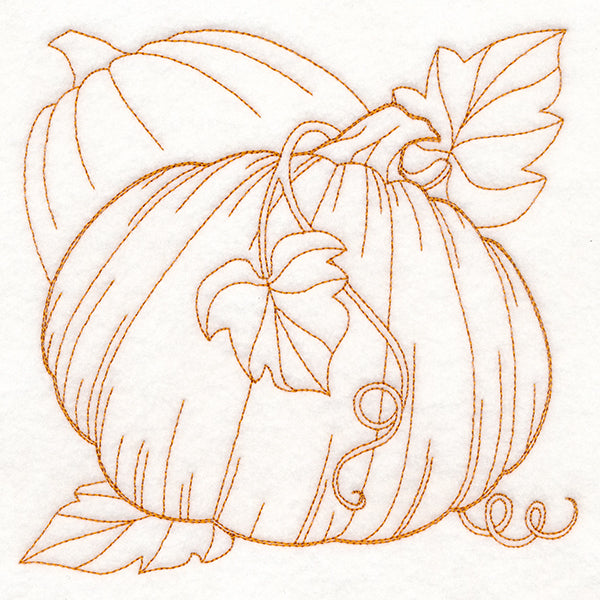 Autumn Bounty Quilting Square - Pumpkins (Double Run)