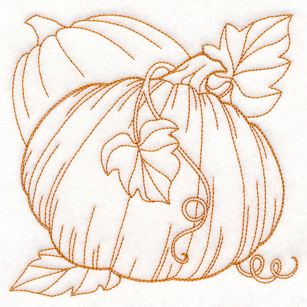 Autumn Bounty Quilting Square - Pumpkins (Double Run)