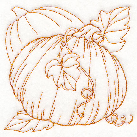 Autumn Bounty Quilting Square - Pumpkins (Double Run)