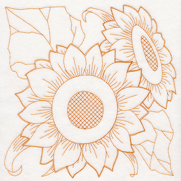 Autumn Bounty Quilting Square - Sunflowers (Double Run)
