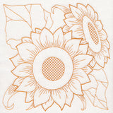 Autumn Bounty Quilting Square - Sunflowers (Double Run)