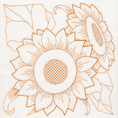 Autumn Bounty Quilting Square - Sunflowers (Double Run)