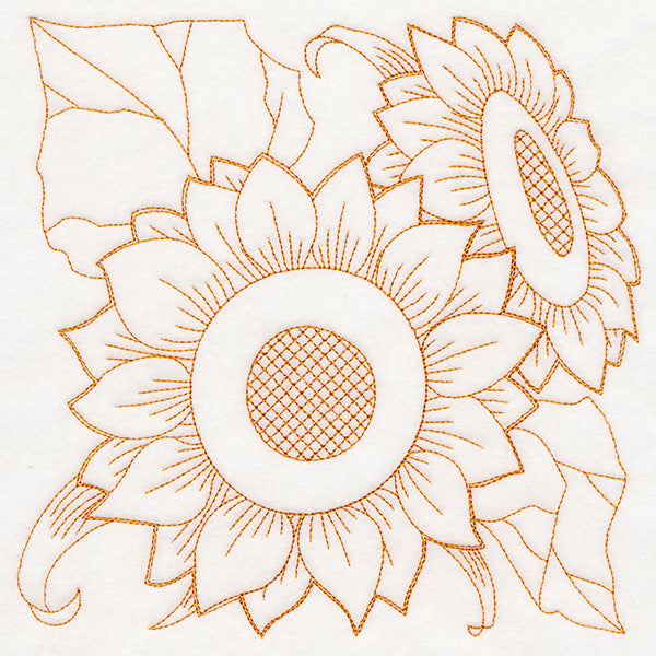 Autumn Bounty Quilting Square - Sunflowers (Double Run)