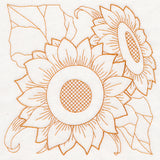 Autumn Bounty Quilting Square - Sunflowers (Double Run)