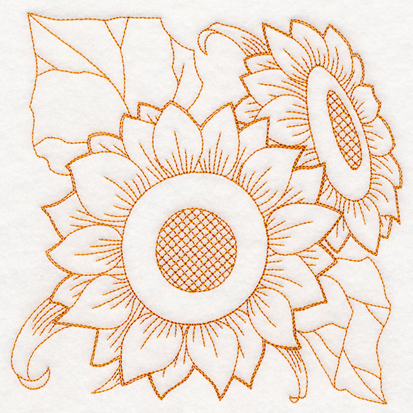 Autumn Bounty Quilting Square - Sunflowers (Double Run)