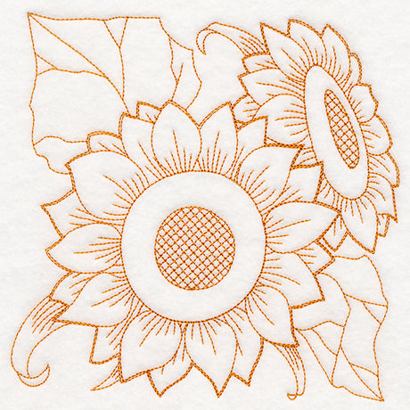 Autumn Bounty Quilting Square - Sunflowers (Double Run)