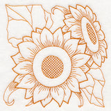 Autumn Bounty Quilting Square - Sunflowers (Double Run)