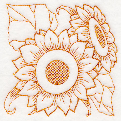 Autumn Bounty Quilting Square - Sunflowers (Double Run)