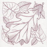 Autumn Bounty Quilting Square - Oak Leaf (Double Run)