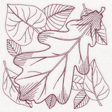 Autumn Bounty Quilting Square - Oak Leaf (Double Run)