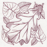 Autumn Bounty Quilting Square - Oak Leaf (Double Run)