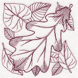 Autumn Bounty Quilting Square - Oak Leaf (Double Run)