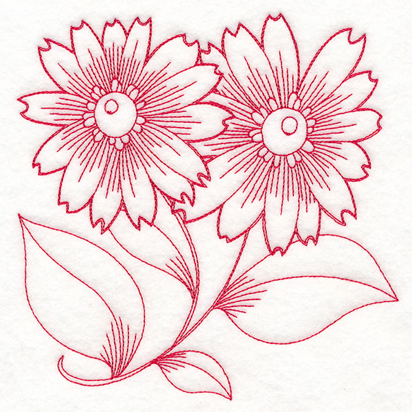 Autumn Bounty Quilting Square - Asters (Double Run)