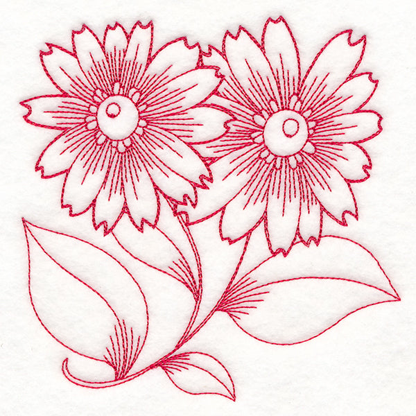 Autumn Bounty Quilting Square - Asters (Double Run)