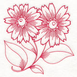 Autumn Bounty Quilting Square - Asters (Double Run)