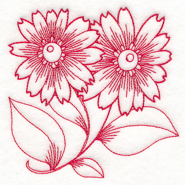 Autumn Bounty Quilting Square - Asters (Double Run)