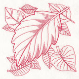 Autumn Bounty Quilting Square - Alder Leaf (Double Run)