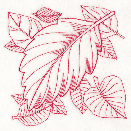 Autumn Bounty Quilting Square - Alder Leaf (Double Run)