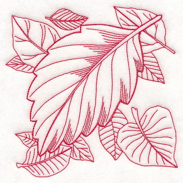 Autumn Bounty Quilting Square - Alder Leaf (Double Run)