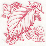 Autumn Bounty Quilting Square - Alder Leaf (Double Run)