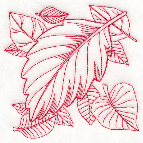 Autumn Bounty Quilting Square - Alder Leaf (Double Run)