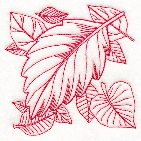 Autumn Bounty Quilting Square - Alder Leaf (Double Run)