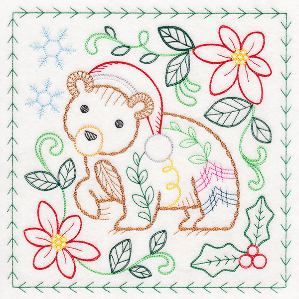 Charming Woodland Christmas - Bear (Vintage)