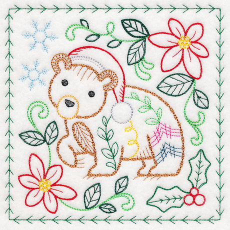 Charming Woodland Christmas - Bear (Vintage)