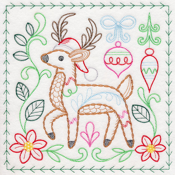 Charming Woodland Christmas - Deer (Vintage)