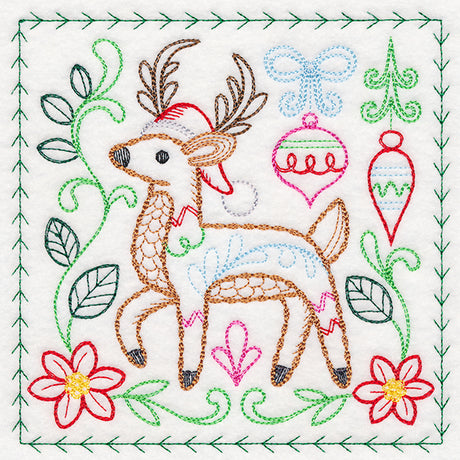 Charming Woodland Christmas - Deer (Vintage)