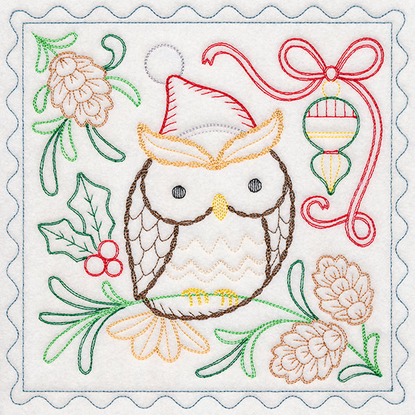Charming Woodland Christmas - Owl (Vintage)