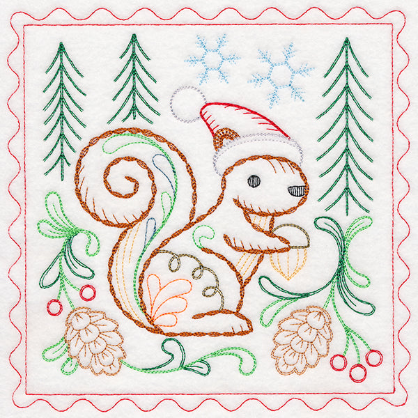 Charming Woodland Christmas - Squirrel (Vintage)