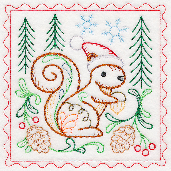 Charming Woodland Christmas - Squirrel (Vintage)