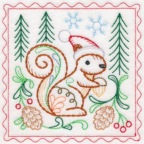 Charming Woodland Christmas - Squirrel (Vintage)