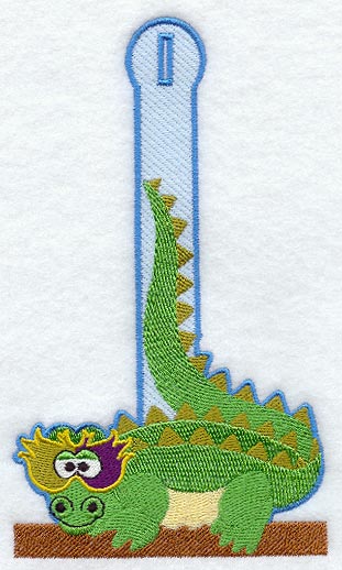 Mardi Gras Gator Towel Topper