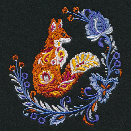 Autumn Rosemaling Fox