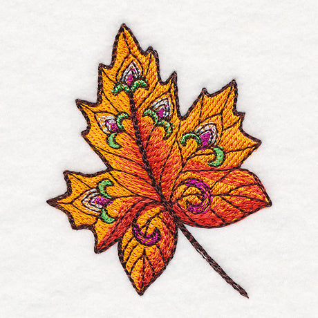 Autumn Jacobean Accent - Maple Leaf