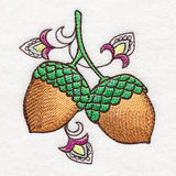 Autumn Jacobean Accent - Acorns