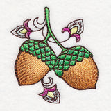 Autumn Jacobean Accent - Acorns