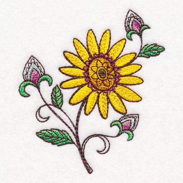 Autumn Jacobean Accent - Sunflower