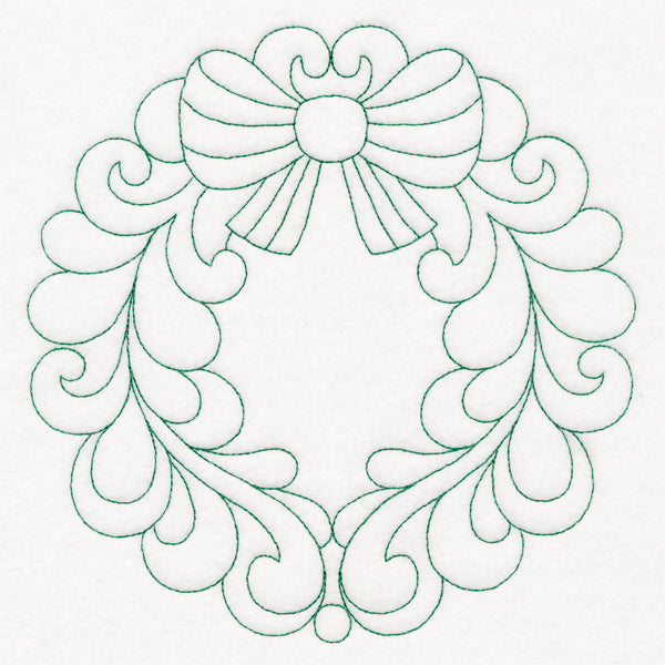 Elegant Christmas Quilting - Wreath (Double Run)
