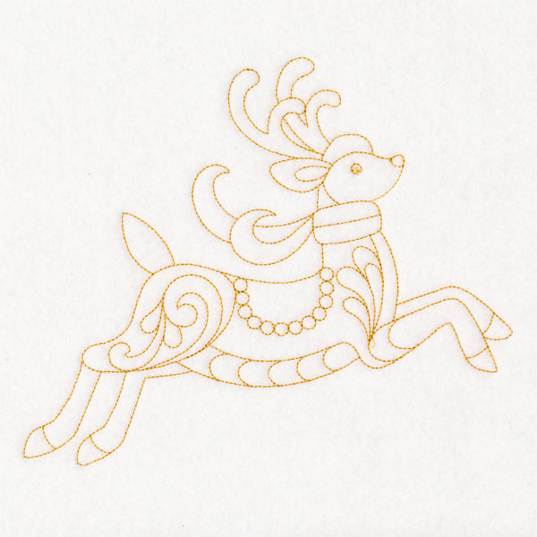 Elegant Christmas Quilting - Reindeer (Double Run)
