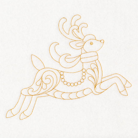 Elegant Christmas Quilting - Reindeer (Double Run)
