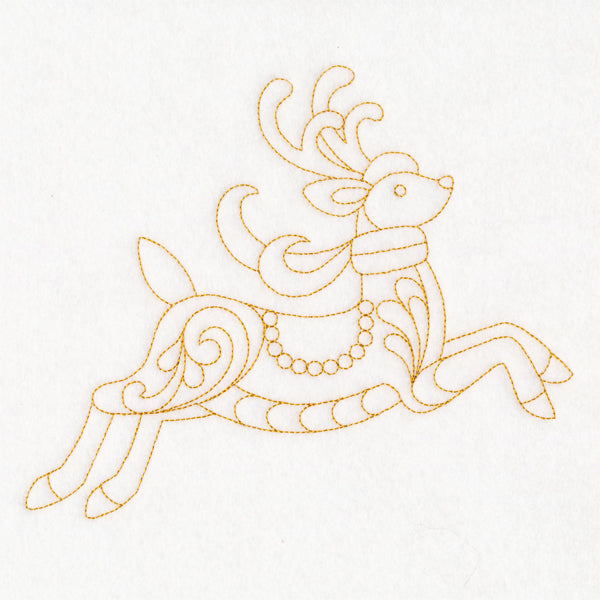 Elegant Christmas Quilting - Reindeer (Double Run)