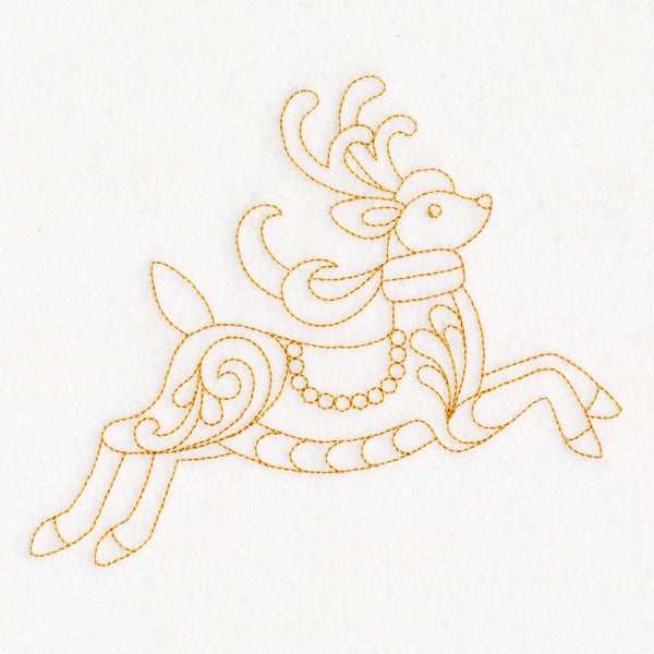 Elegant Christmas Quilting - Reindeer (Double Run)