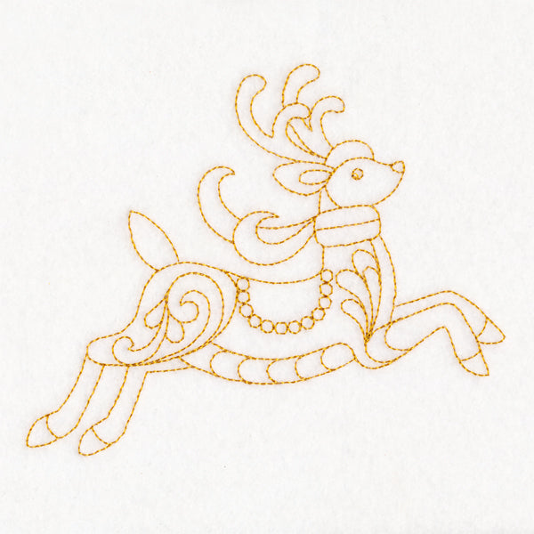 Elegant Christmas Quilting - Reindeer (Double Run)