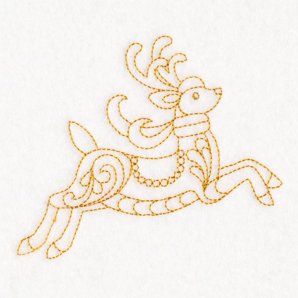 Elegant Christmas Quilting - Reindeer (Double Run)