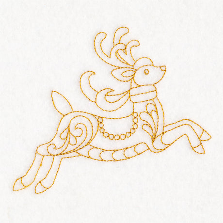 Elegant Christmas Quilting - Reindeer (Double Run)